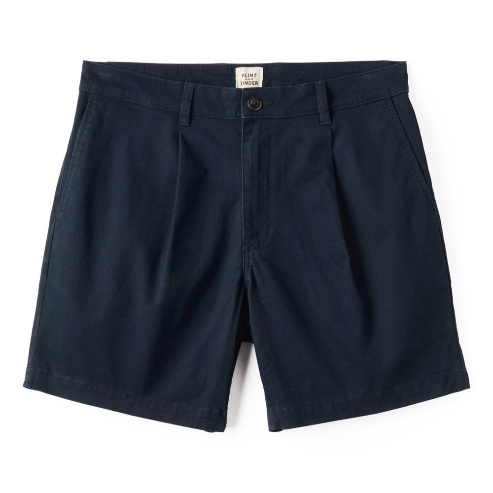 Flint and Tinder 365 Pleated Short 7” Navy New w/o Tags